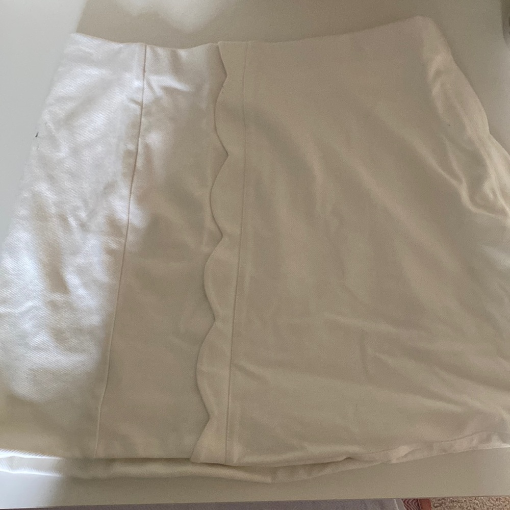 White cute mini skirt